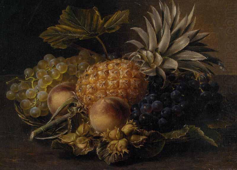 unknow artist Fruits and hazelnuts in a basket china oil painting image